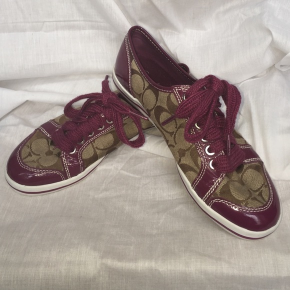 Coach Brodi Signature and plum sneaker.