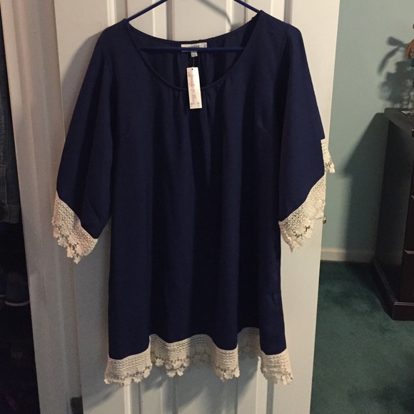 Navy tunic dress