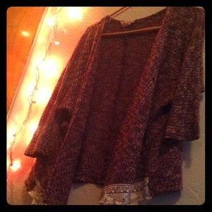 Burgandy cardigan