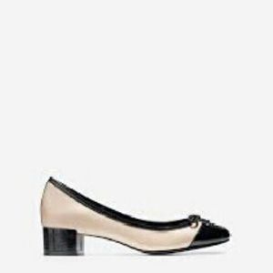 Sarina Leather Pump Cap-toe ballet