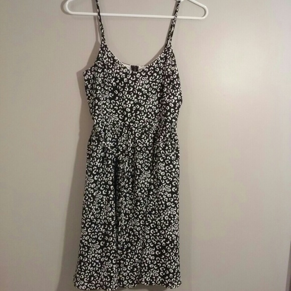 LOFT Spaghetti Strap Leopard Print Dress Tie Waist - Picture 4 of 4