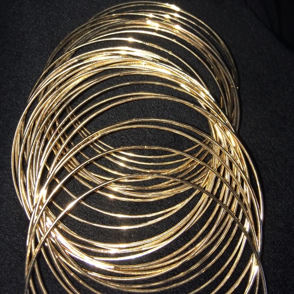 Set of 30 gold bangles