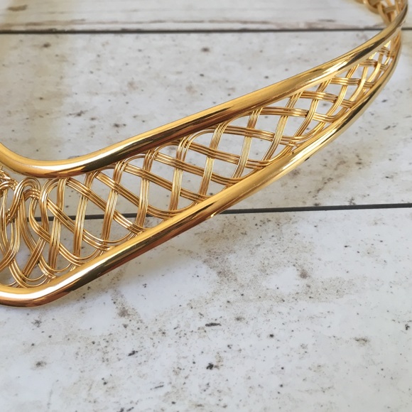 Vintage gilded braid choker - Picture 2 of 2