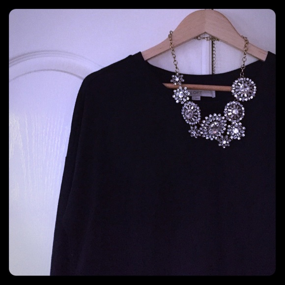 ✨sold✨ LOFT two-in-one black & white sweater