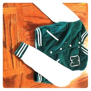 Forever 21 green letterman jacket "M"
