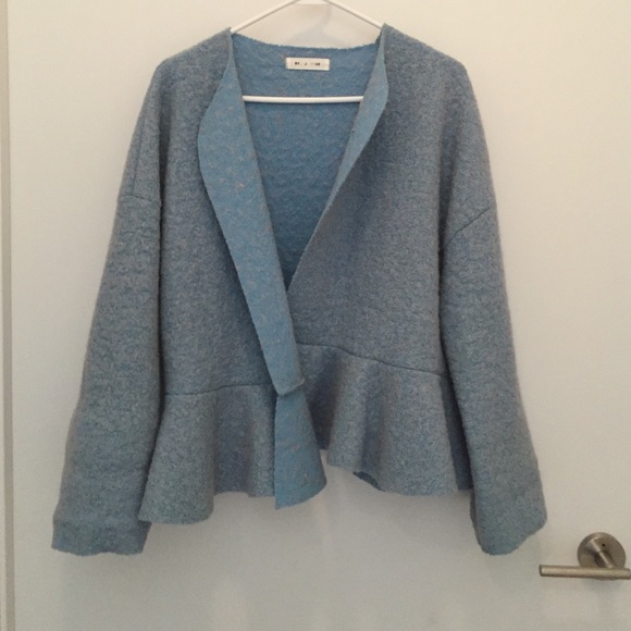 Light blue peplum coat