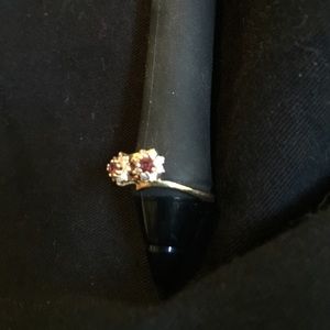 Size 4 ruby and diamond ring
