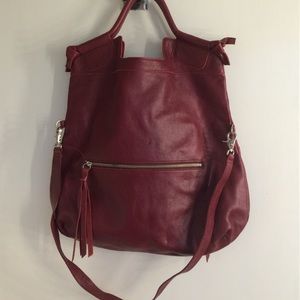 Beautiful burgundy Foley + Corrina Mid City Tote.