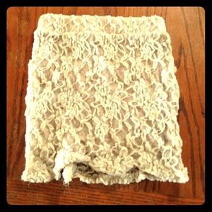 Charlotte Russe mini skirt sheer with slip