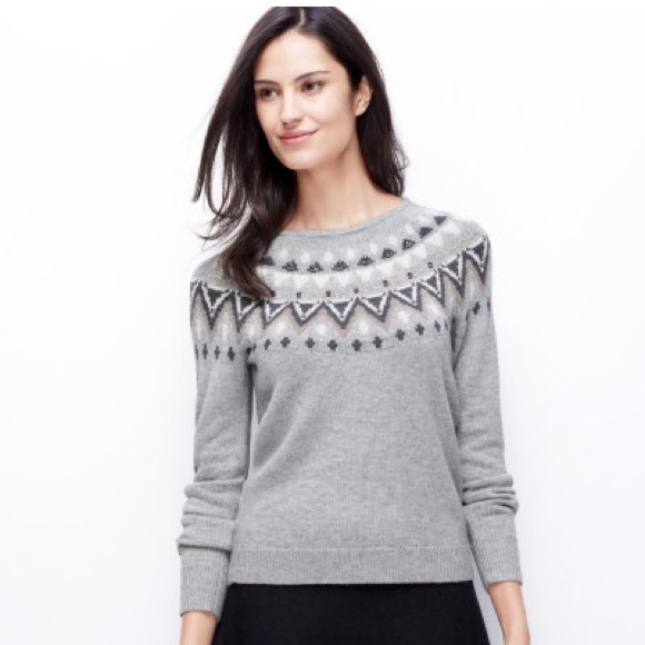 Fair Isle Embellished Sweater