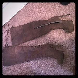 Tan over the knee heels!