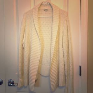 Oversized white sweater