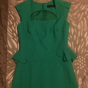 Beautiful kelly green peplum style dress