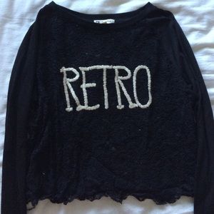 RETRO long sleeve crop top