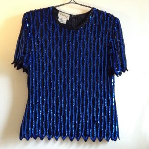 ✨VINTAGE✨ Sequin Top 80s/90s sparkle 💲⬇️‼️