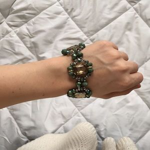 Jeweled statement bracelet