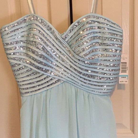 Ice blue prom dress - Picture 2 of 4