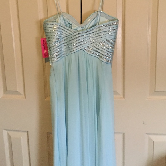 Ice blue prom dress - Picture 3 of 4