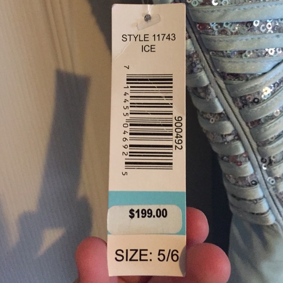 Ice blue prom dress - Picture 4 of 4