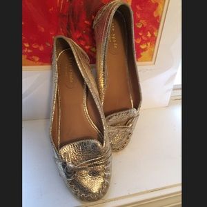 Gold Kate Spade Loafers