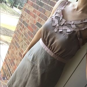 NWT Ann Taylor LOFT taupe casual shift dress
