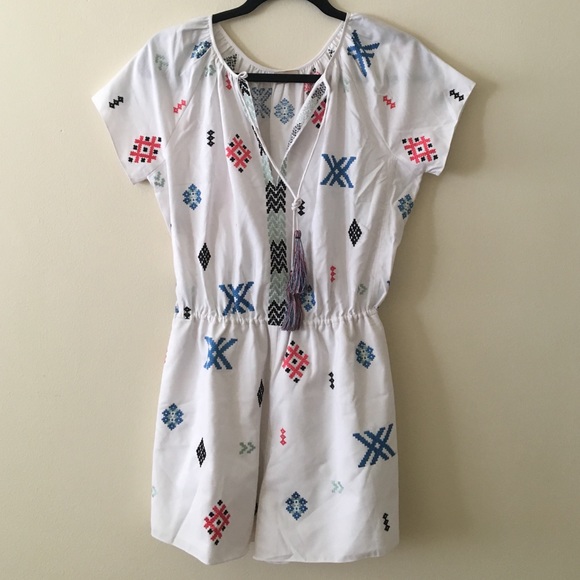 NIDHI, White Embroidered Romper