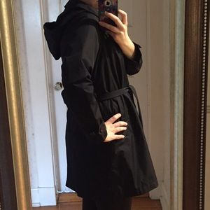 Classic Navy Blue Trench Raincoat