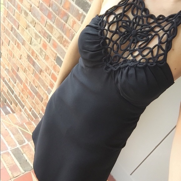 White House Black Market little black halter dress