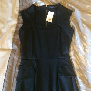 New navy blue peplum style dress