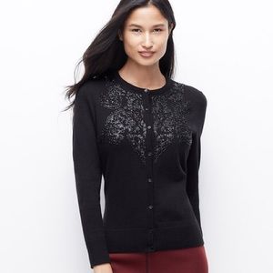 Faux Leather Beaded Ann Cardigan