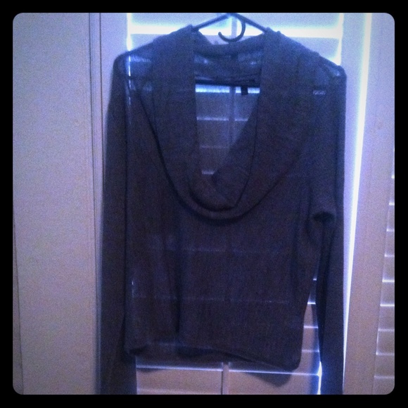 Thin Dark Gray Cowlneck Sweater