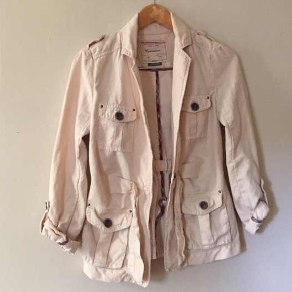 Beautiful Anthropologie Cream Cargo Jacket - Picture 1 of 4