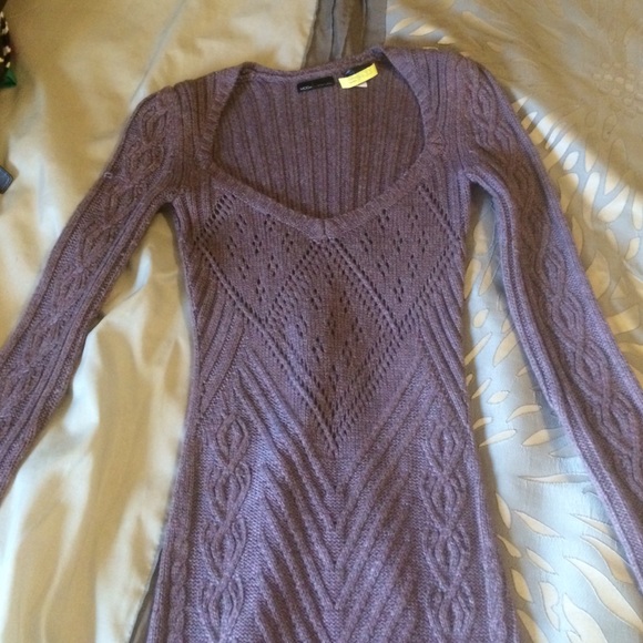 Sexy sweetheart neck sweater dress