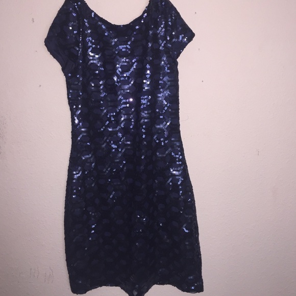 Sparkly navy blue dress