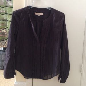 Black long sleeve button down blouse