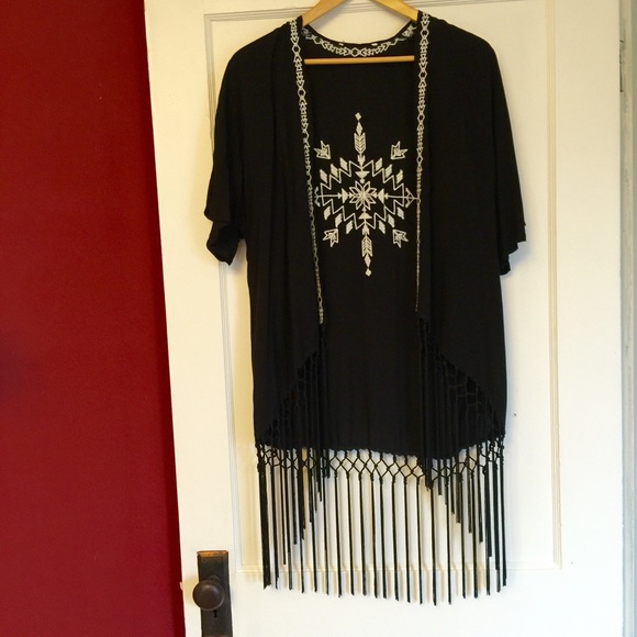 Forever 21 Tops - Fringe Kimono