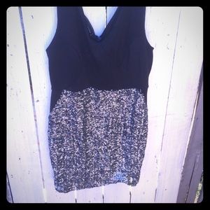 Black and silver sequence dress!