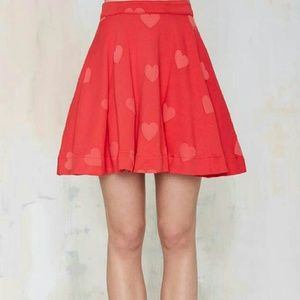 Lazy Oaf Heart Waffle Skirt