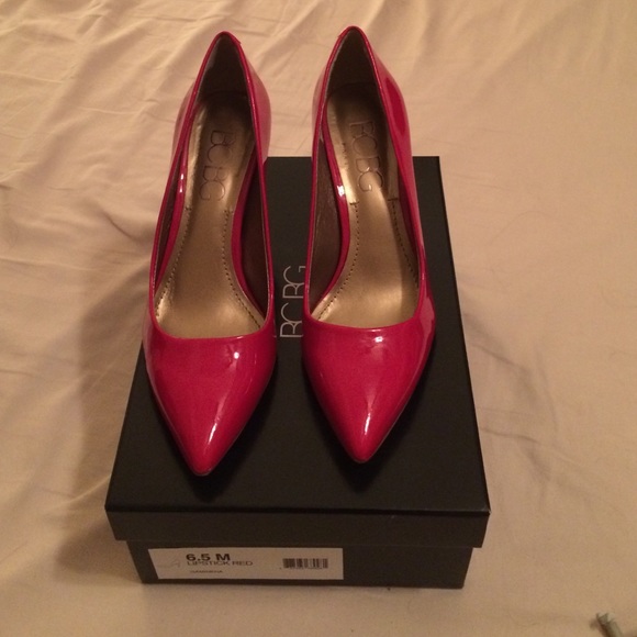 BCBG pumps lipstick red