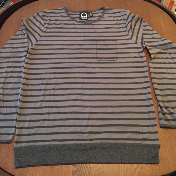 Brand New Striped Long Sleeve Pocket Shirt