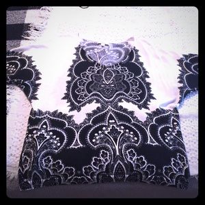 Paisley print light weight sweater