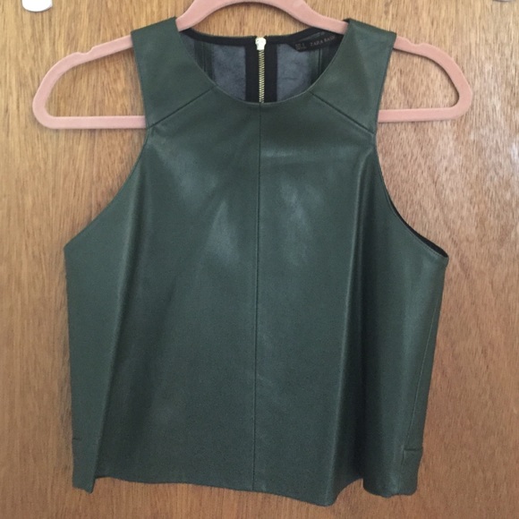 Zara pleather top - Picture 1 of 4