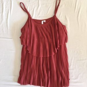 Coral ribbed tank
