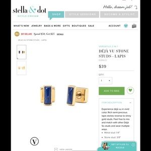 Stella & Dot Deja's vu stud earrings