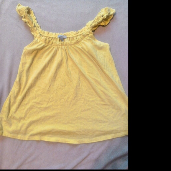 Bright Yellow Ruffle Tank
