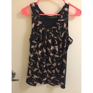 Black tank top with pink stars