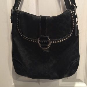 excellent condition black coach shoulder bag