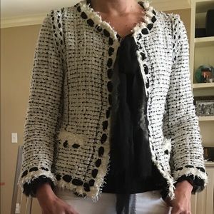 Classic black & White Chanel boucle jacket.