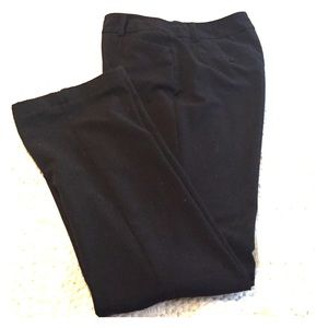 Black straight leg dress slacks