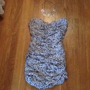 Bar lll Strapless Leopard Dress... Worn once
